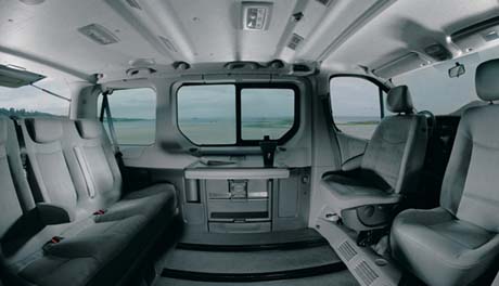 Protection intérieure plastifié + bois ordinaire Renault Trafic III avec  cabine approfondie L1H1