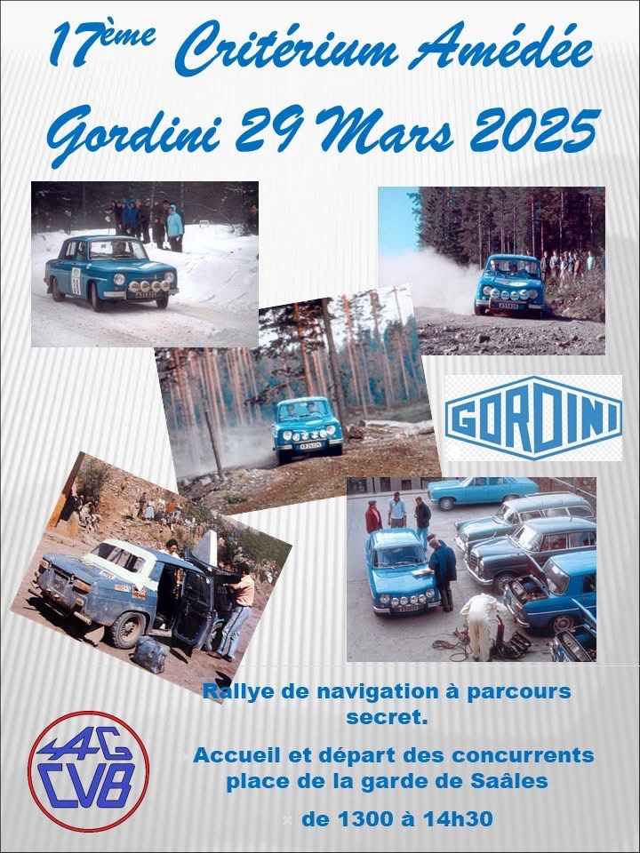 affiche de17ème Critérium Amédée Gordini