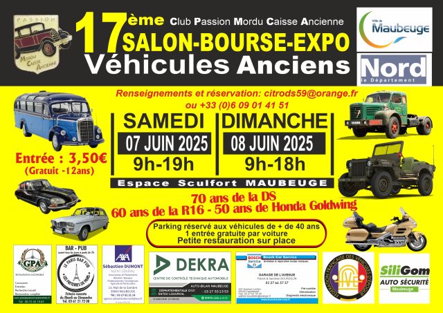 affiche de17ème Salon Bourse Expo Véhicules Anciens