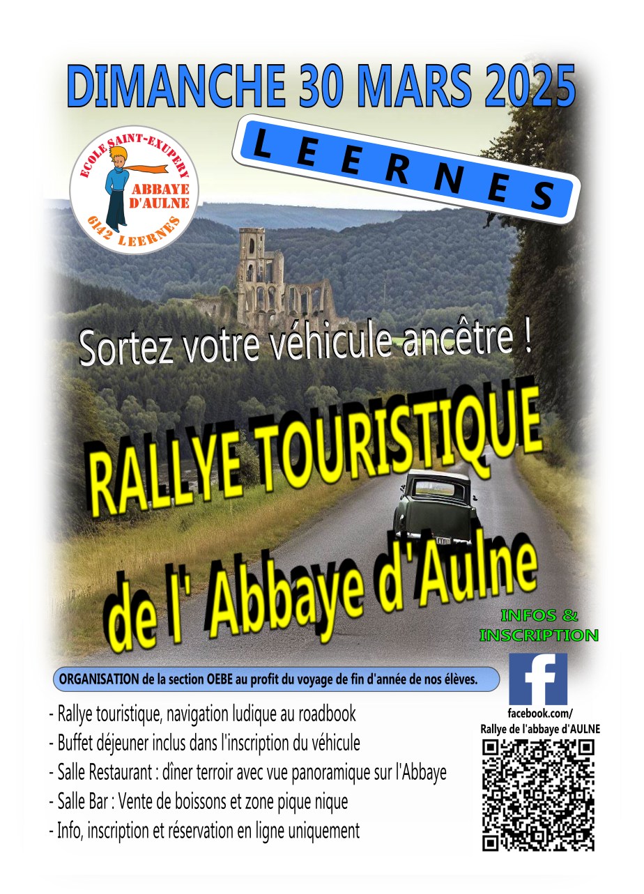 affiche deRallye ancêtre de l'abbaye d'Aulne