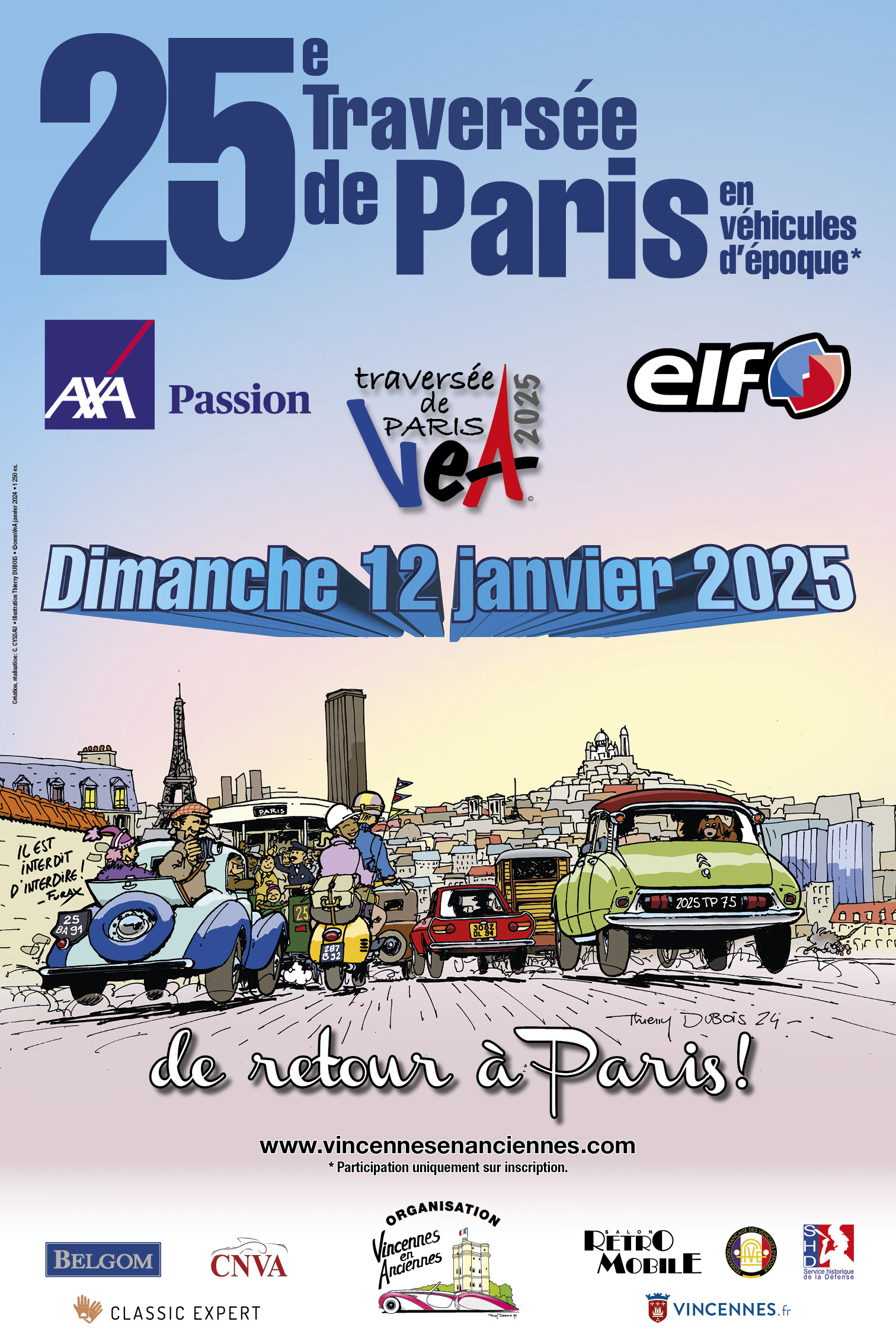 affiche de25e Traversée de Paris en véhicules d'époque