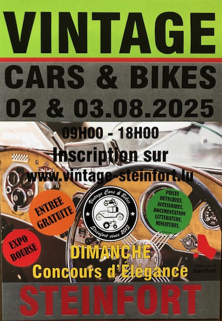 affiche deVintage Cars & Bikes Steinfort 