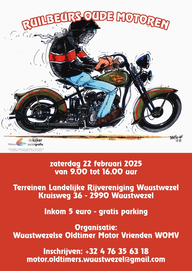 affiche deWuustwezelse Oldtimer motorbeurs