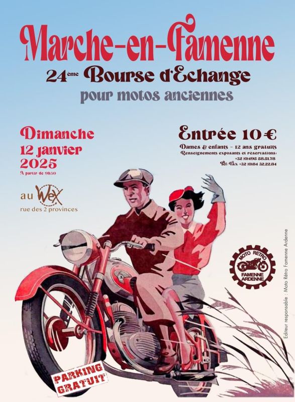 affiche de24ème Bourse d'échange pour motos anciennes