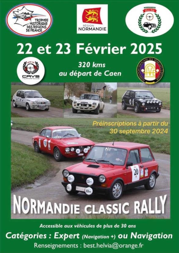 affiche deNormandie Classic Rally 