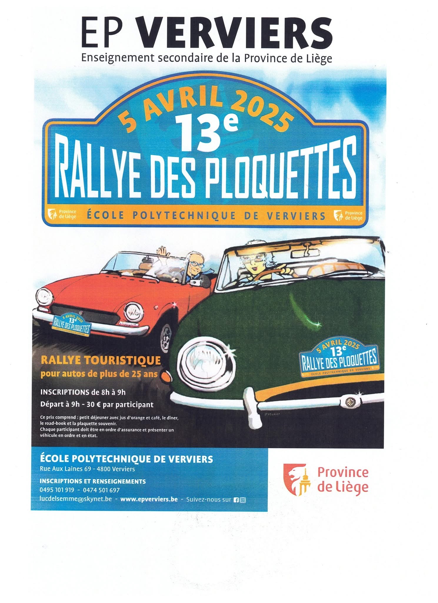 affiche de13ème Rallye des Ploquettes