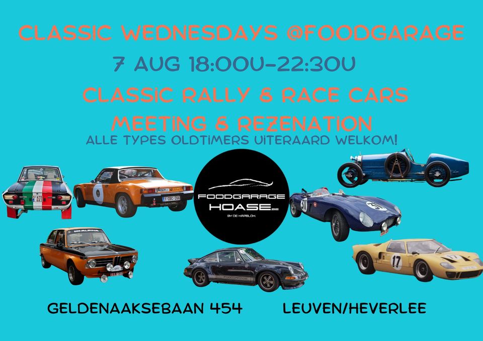 affiche deClassic race & rally cars in de picture